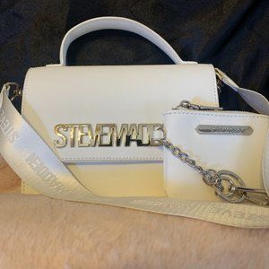 Steve Madden White Tik Tok Crossbody Bag